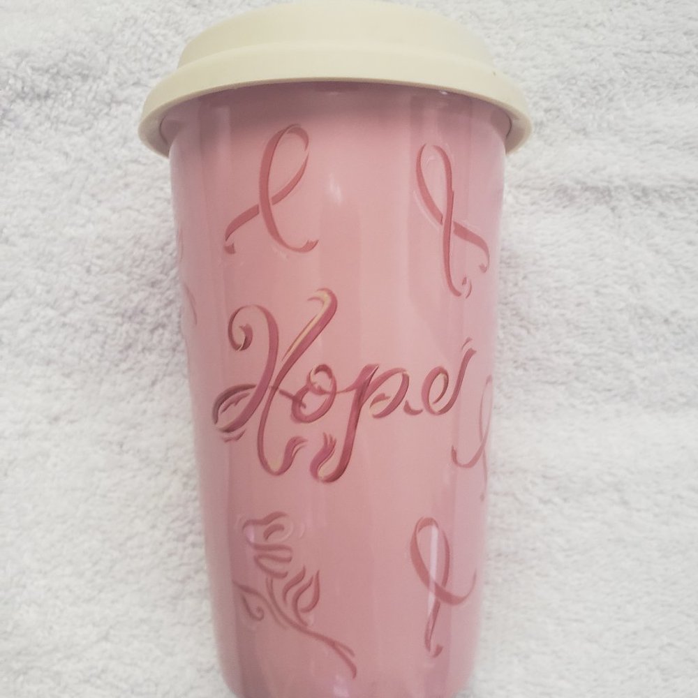 Longaberger Horizon of Hope Coffee Travel Mug with Lid